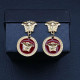 Red Fashion Street Figure Patchwork Earrings