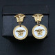 White Fashion Street Figure Patchwork Earrings