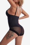 Black Fashion Sexy Solid Backless Bustiers