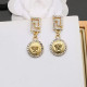Gold Fashion Daily Figure Patchwork Earrings