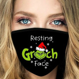 Green Fashion Casual Cartoon Print Mask