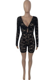 Rose Red Sexy Solid Lace Hollowed Out Fold V Neck Regular Rompers