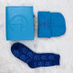 Blue Fashion Vintage Letter Patchwork Bags