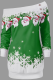 Green Party Character Patchwork One Shoulder Straight Dresses