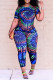 Green Fashion Casual Tie Dye Printing O Neck Short Sleeve Two Pieces