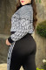 White Fashion Elegant Print Patchwork Long Sleeve Two Pieces