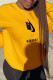Yellow Street Sportswear Print Patchwork O Neck Tops