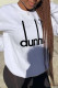 White Casual Sportswear Print Patchwork O Neck Tops