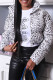 White Fashion Casual Print Cardigan Mandarin Collar Outerwear