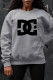 Grey Casual Sportswear Print Patchwork O Neck Tops