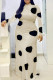 Apricot Fashion Print Basic Turtleneck Long Sleeve Dresses