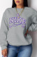Grey Casual Sportswear Print Patchwork O Neck Tops