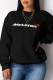 Black Fashion Sportswear Print Patchwork O Neck Tops