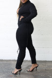 Red Casual Print Solid Patchwork Frenulum Fold Zipper Collar Regular Jumpsuits