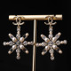 Black Fashion Street Letter Patchwork Hot Drill Earrings