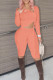 Pink Fashion Casual Sweet Solid Patchwork Frenulum Oblique Collar Long Sleeve Two Pieces