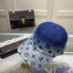 Blue Fashion Vintage Print Patchwork Hat