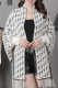 White Fashion Street Letter Tassel Outerwear