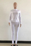 Rose Red Sexy Solid Patchwork O Neck Long Sleeve Two Pieces