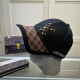 Black Fashion Vintage Letter Patchwork Hat