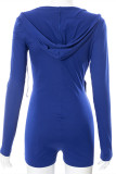 Yellow Fashion Casual Solid Bandage V Neck Long Sleeve Skinny Romper