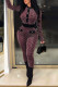 Red Casual Plaid Print Patchwork Buckle O Neck Regular Jumpsuits