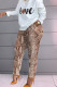 Multicolor Fashion Casual Print Patchwork O Neck Long Sleeve Two Pieces