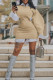 Khaki Sexy Solid Hollowed Out Patchwork O Neck One Step Skirt Dresses