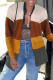 Multicolor Fashion Casual Patchwork Cardigan Outerwear