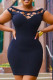 Black Sexy Solid Hollowed Out Patchwork Off the Shoulder One Step Skirt Dresses