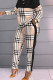 Brown Fashion Casual Print Patchwork O Neck Long Sleeve Two Pieces