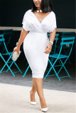 Pink Fashion Sexy V Neck Dress