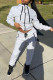 Grey Casual Solid Patchwork Zipper Hooded Collar Long Sleeve Two Pieces