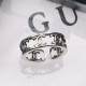 Silver Fashion Simplicity Geometric Letter Rings
