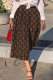 Brown Fashion Street Print Patchwork Type A Bottoms