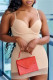 Apricot Fashion Sexy Solid Patchwork Backless Spaghetti Strap Sleeveless Dress