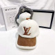 Brown Fashion Simplicity Letter Patchwork Hat
