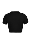 Green Sexy Solid Hollowed Out Half A Turtleneck T-Shirts