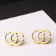 Gold Fashion Simplicity Geometric Letter Earrings