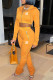 Yellow Fashion Casual Letter Patchwork Hooded Collar Long Sleeve Two Pieces