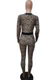 Multicolor Fashion Casual Print Patchwork V Neck Skinny Jumpsuits