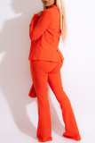 Green Fashion Casual Solid Hollowed Out Patchwork Long Sleeve Two Pieces