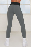 Apricot Casual Sportswear Solid Patchwork High Waist Skinny Trousers
