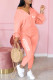 Pink Fashion Simplicity Letter Patchwork V Neck Jumpsuits