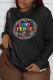 Black Fashion Work Print Patchwork O Neck Tops