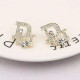 Yellow Fashion Simplicity Letter Hot Drill Earrings