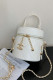 White Fashion Daily Plaid Chains Bags