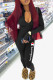 Black Fashion Casual Letter Patchwork Jumpsuits