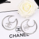 Silver Fashion Street Letter Patchwork Earrings