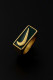Green Fashion Simplicity Geometric Patchwork Rings